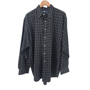 Ralph Lauren Men's XL Blake Fit Long Sleeve Shirt Plaid Relaxed‎ Cotton Casual